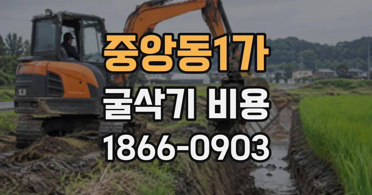 중앙동1가 굴삭기비용