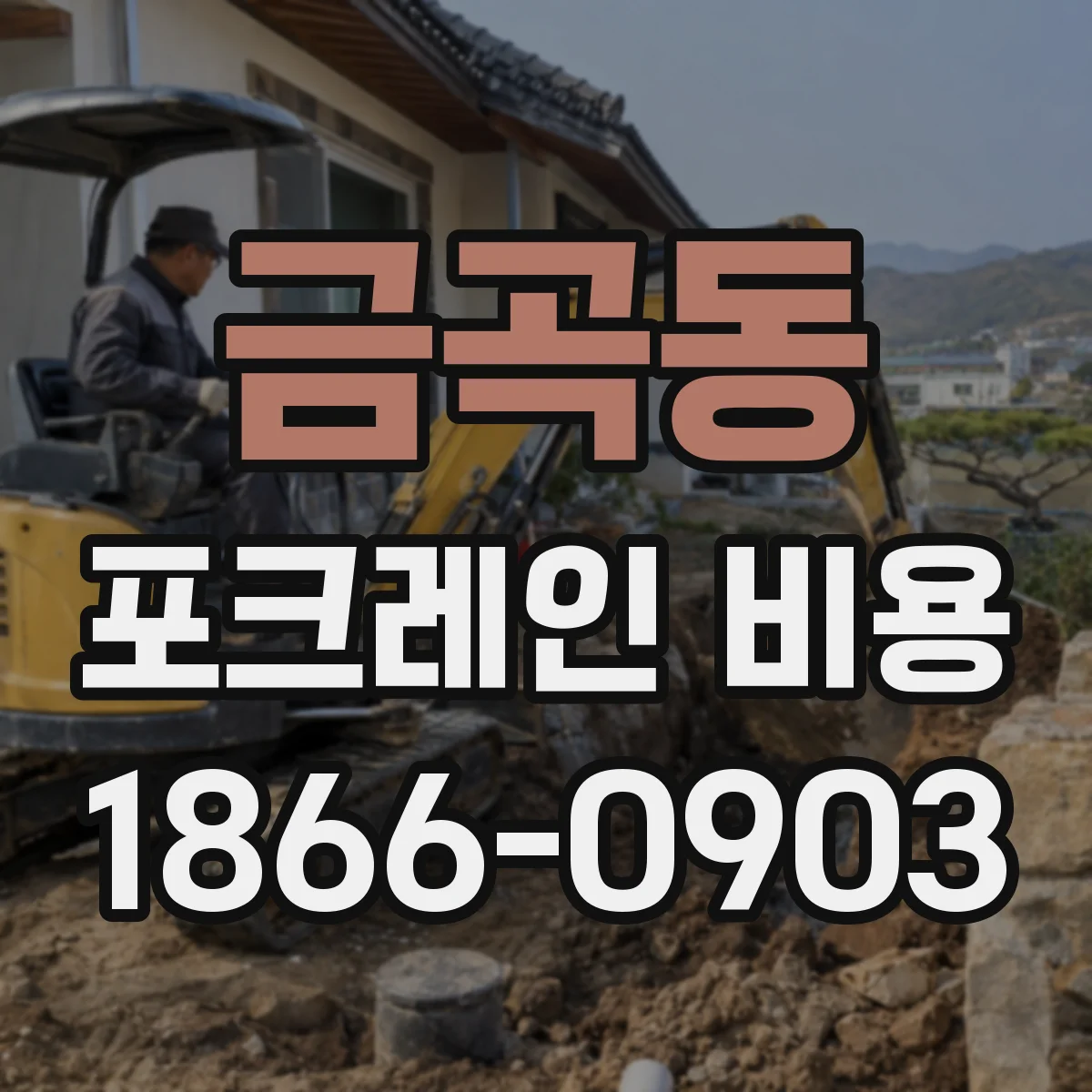 금곡동 포크레인 비용