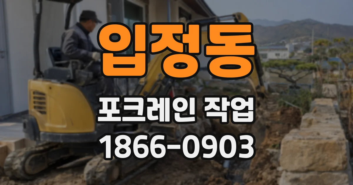 입정동 포크레인 작업