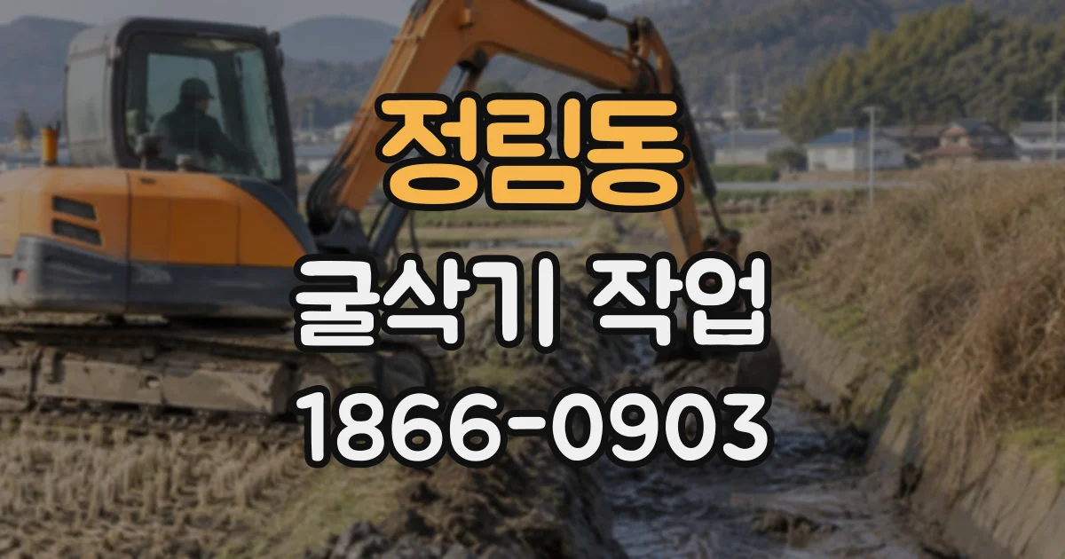 정림동 굴삭기작업