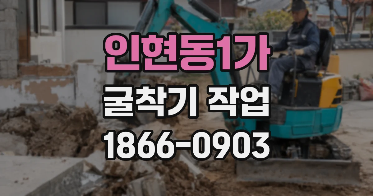 인현동1가 굴착기 작업