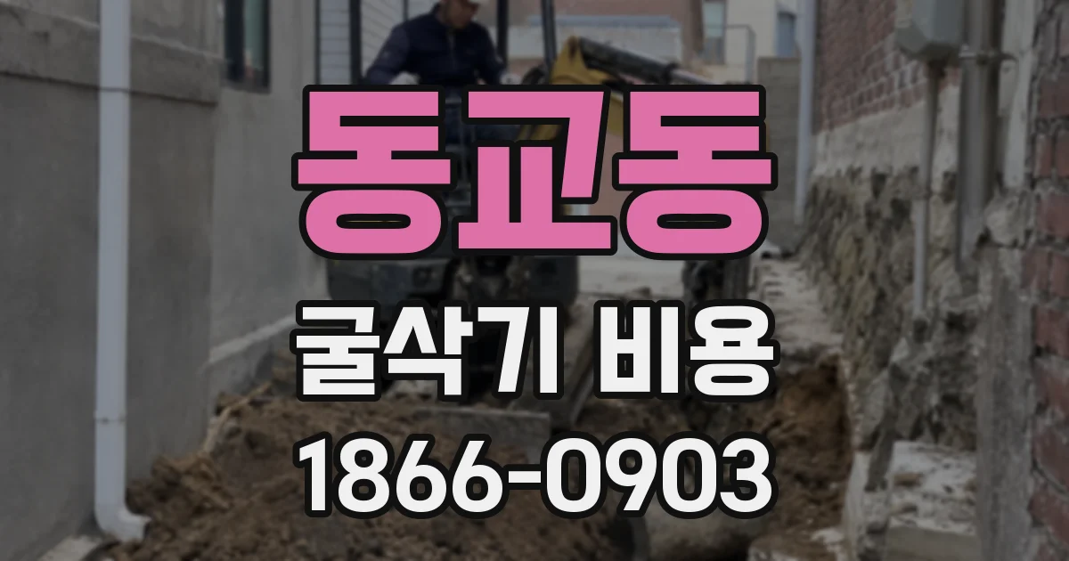 동교동 굴삭기 비용