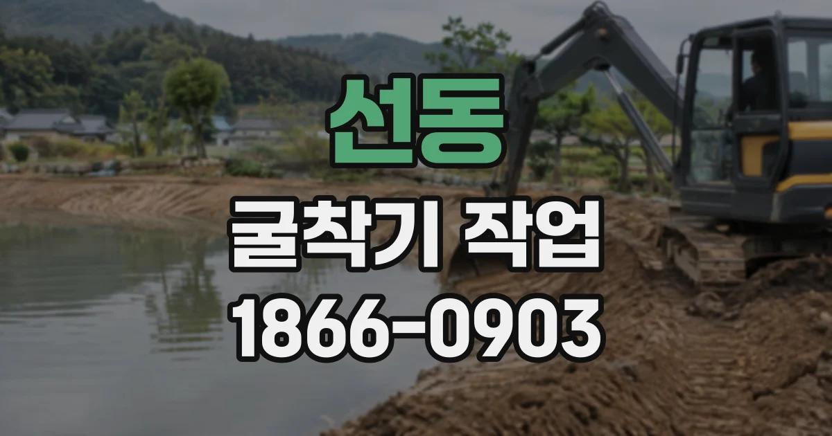 선동 굴착기작업