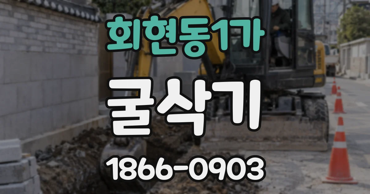 회현동1가 굴삭기
