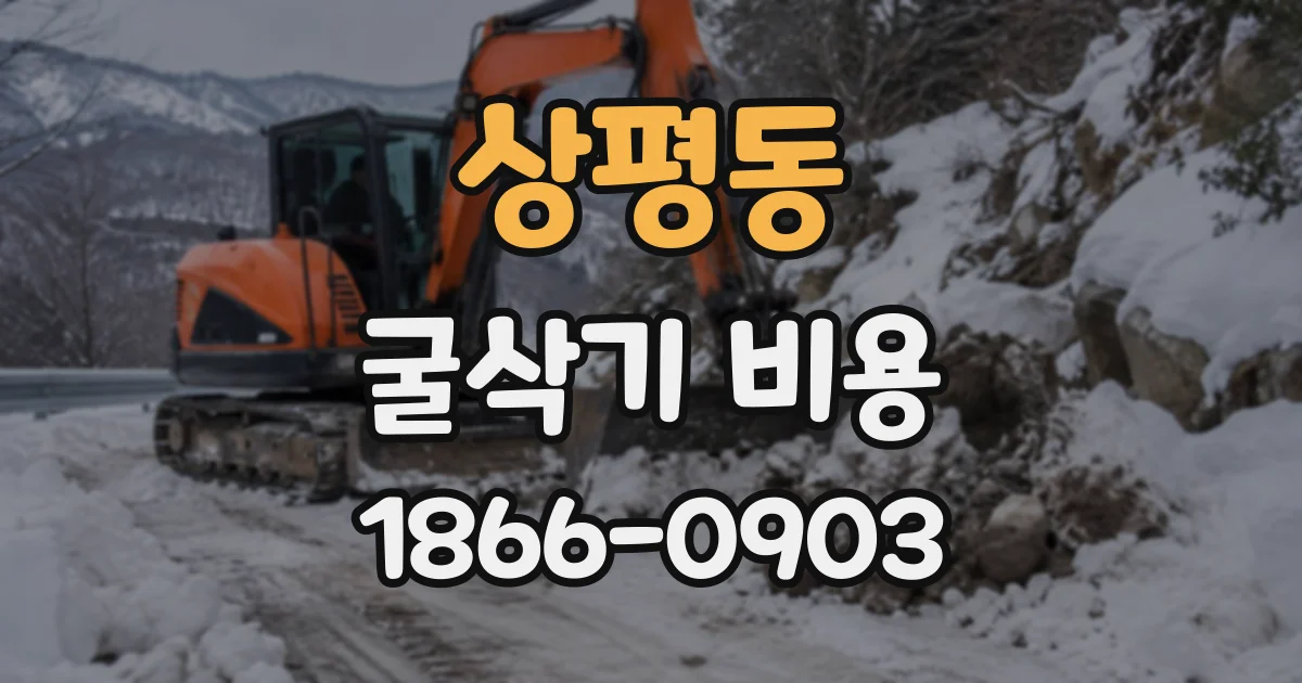 상평동 굴삭기비용