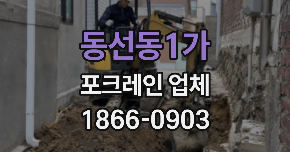 동선동1가 포크레인 업체
