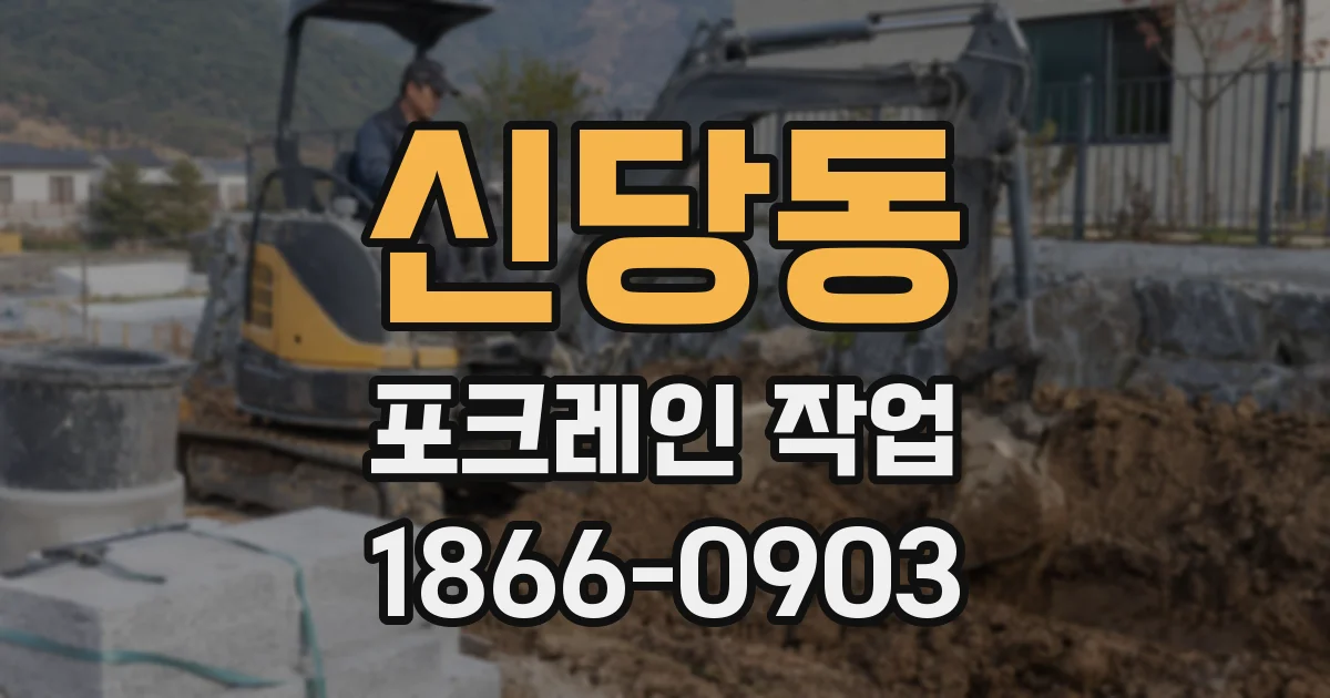 신당동 포크레인 작업
