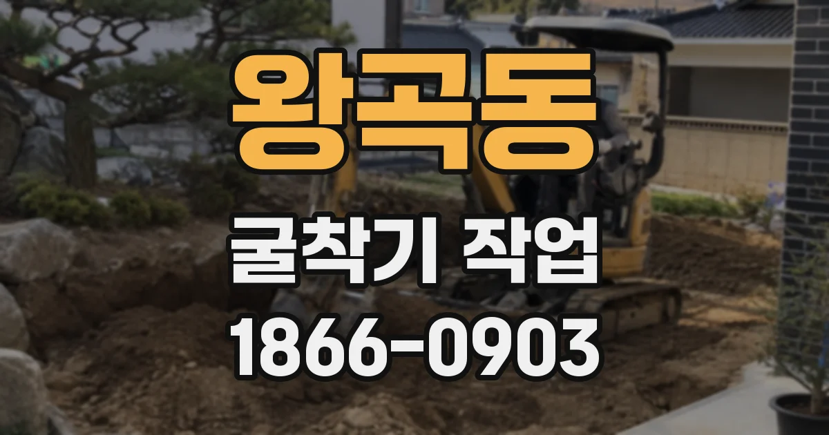왕곡동 굴착기 작업