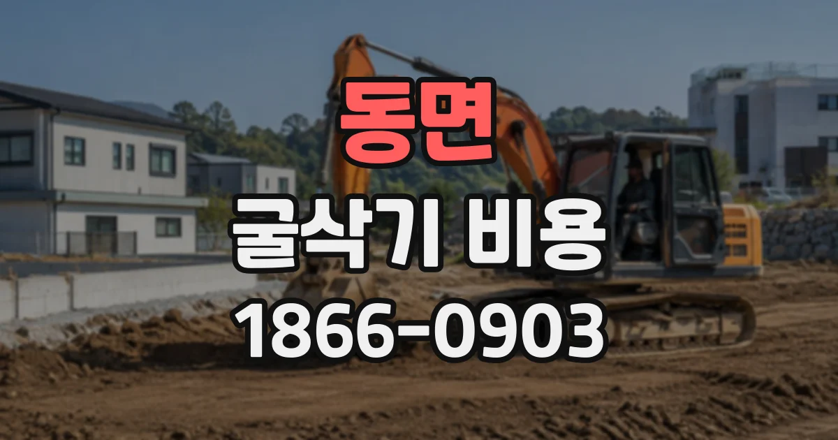 동면 굴삭기비용