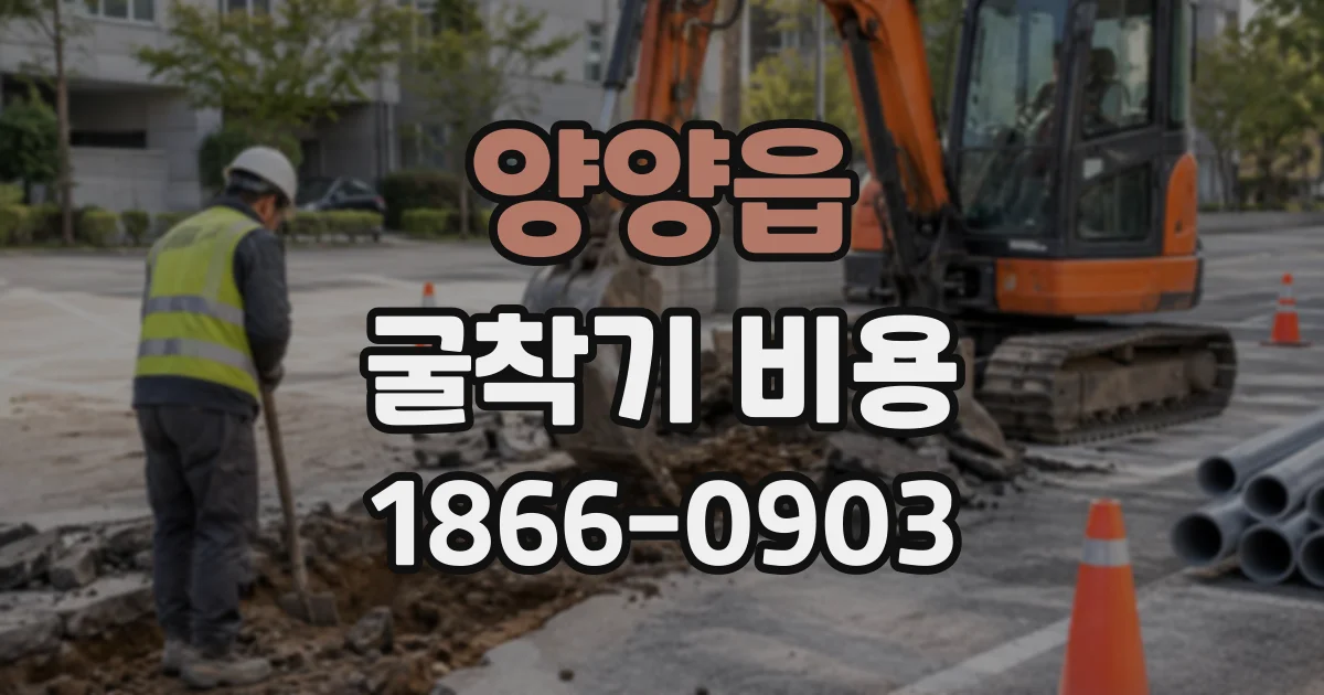양양읍 굴착기비용