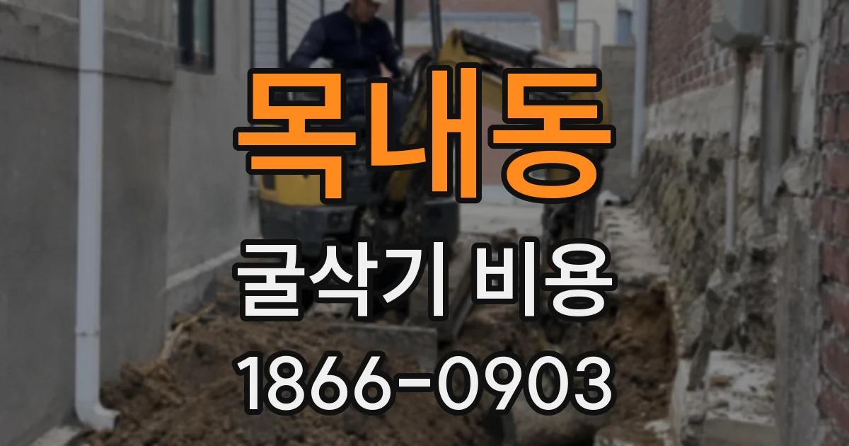 목내동 굴삭기 비용