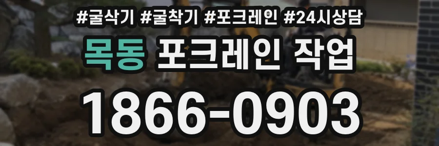 목동 포크레인 작업