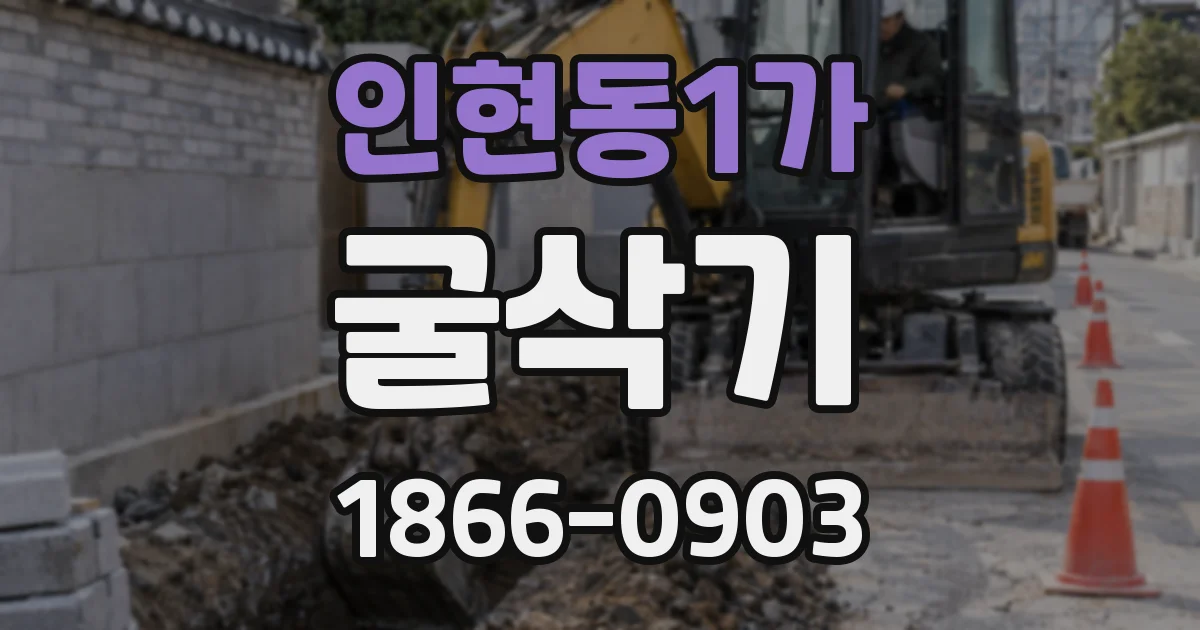 인현동1가 굴삭기