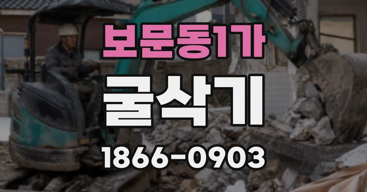 보문동1가 굴삭기