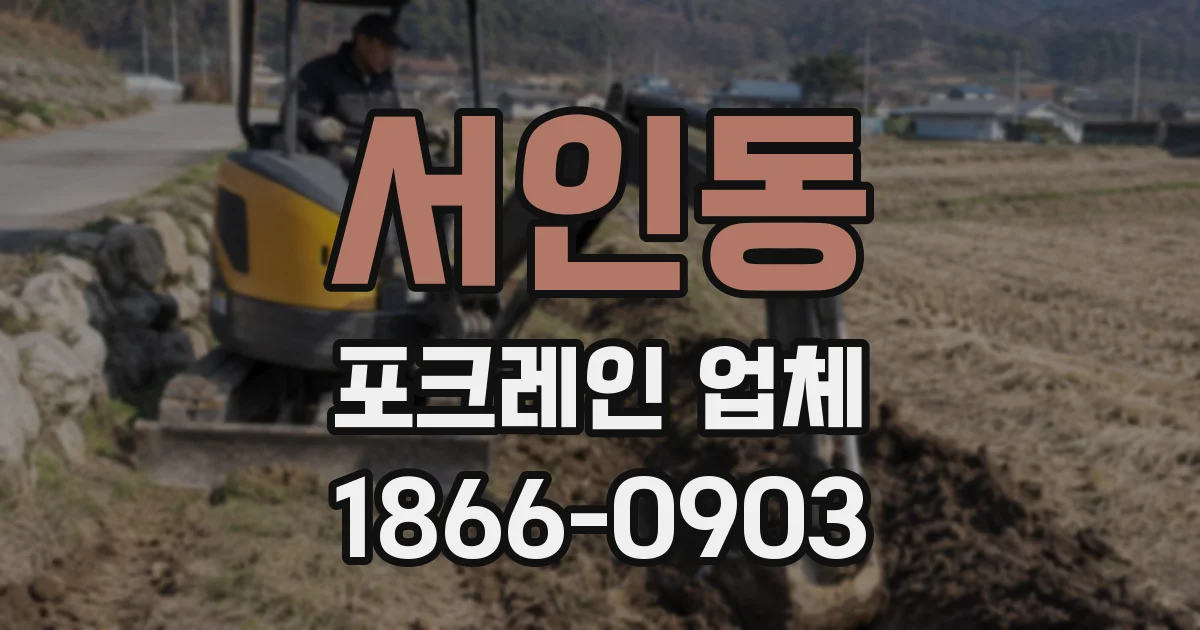 서인동 포크레인 업체