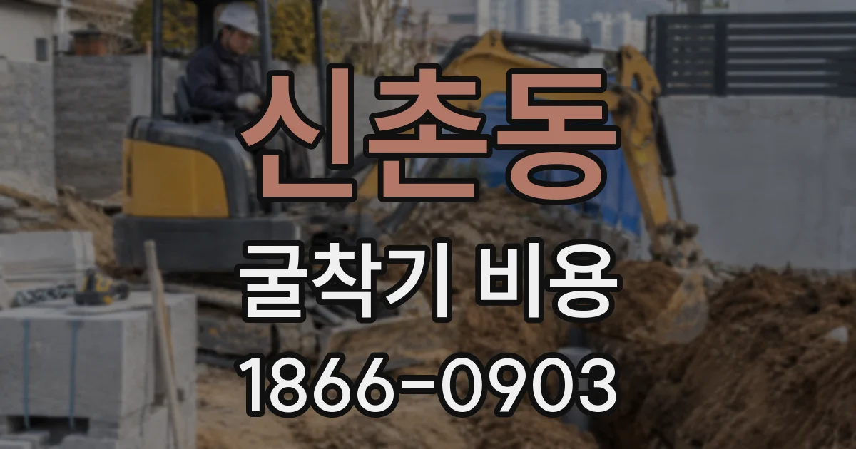 신촌동 굴착기 비용