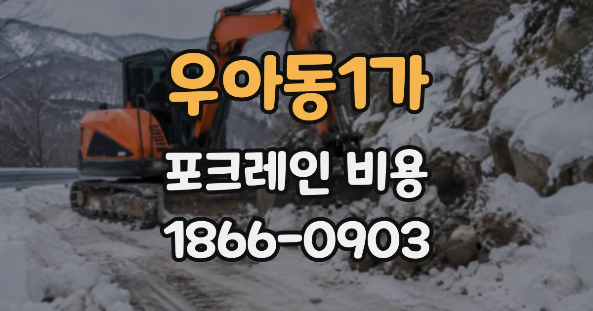 우아동1가 포크레인비용