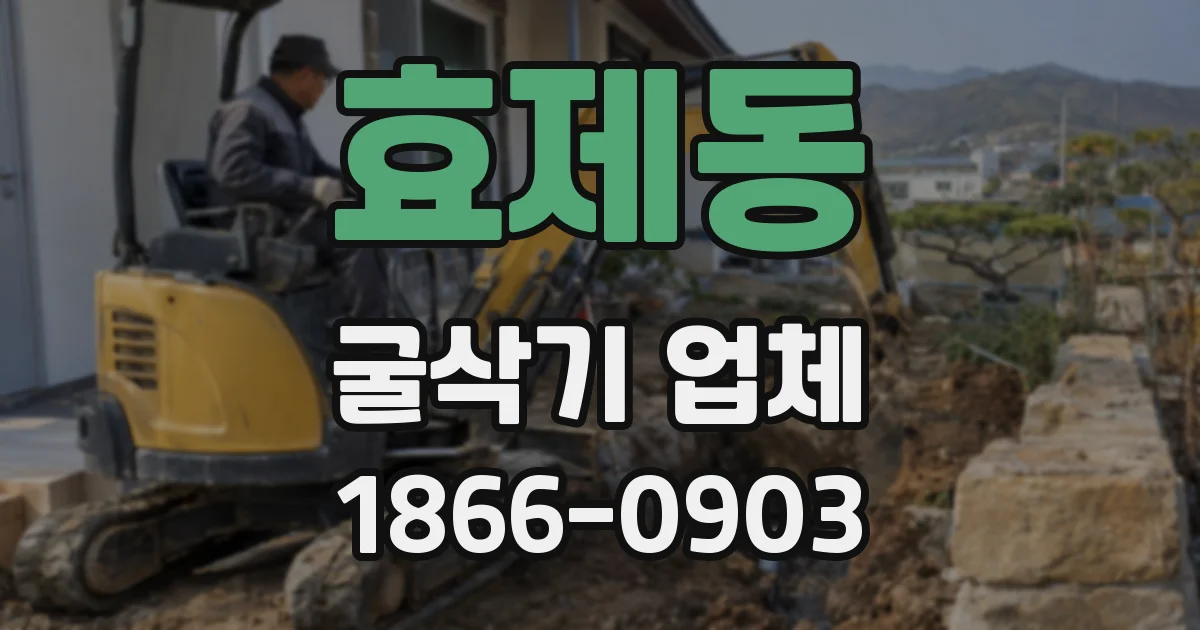 효제동 굴삭기 업체