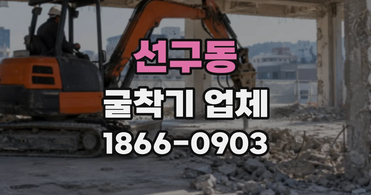 선구동 굴착기업체