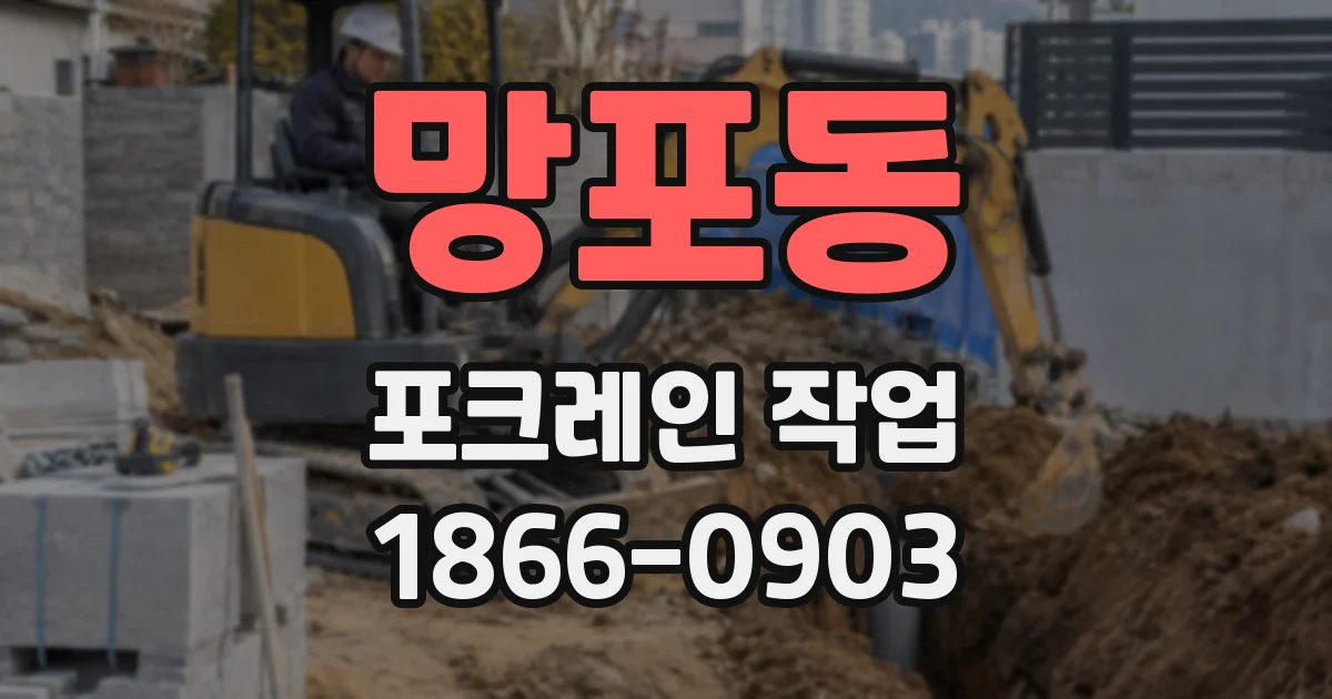 망포동 포크레인 작업