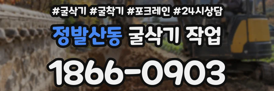 정발산동 굴삭기 작업