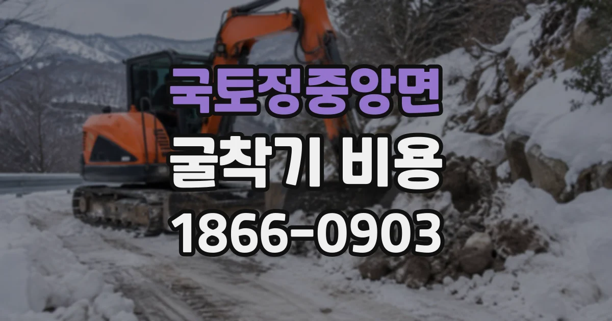 국토정중앙면 굴착기비용