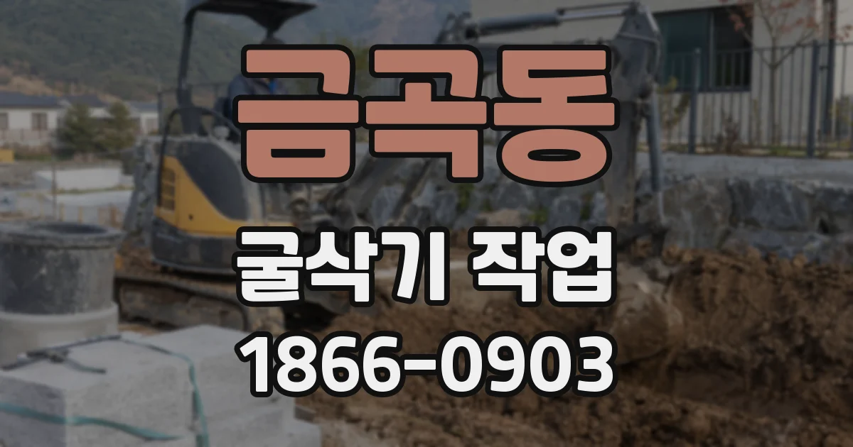 금곡동 굴삭기 작업