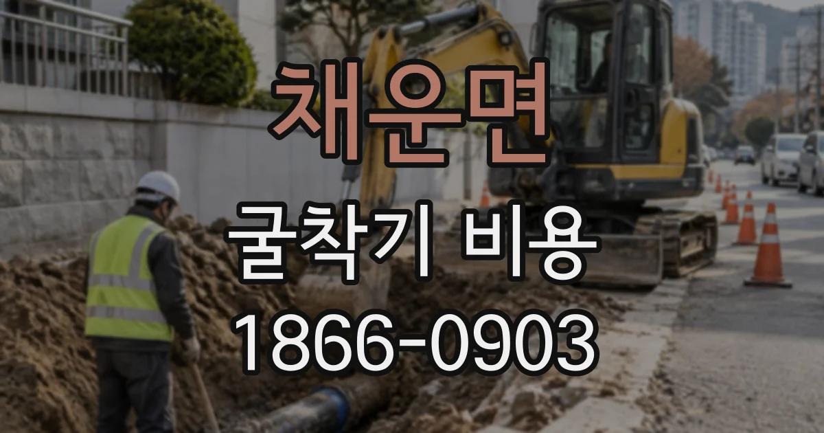 채운면 굴착기비용