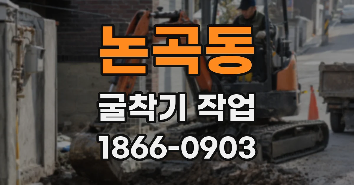 논곡동 굴착기 작업