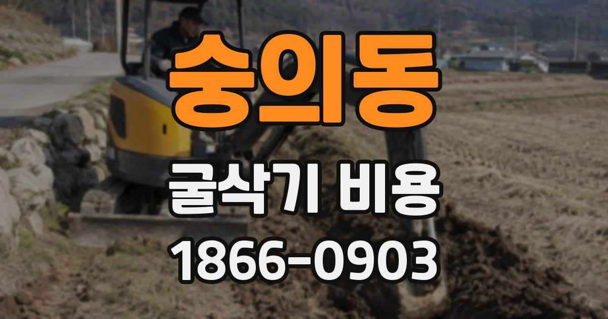 숭의동 굴삭기 비용