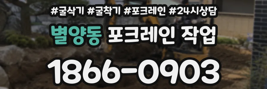 별양동 포크레인 작업