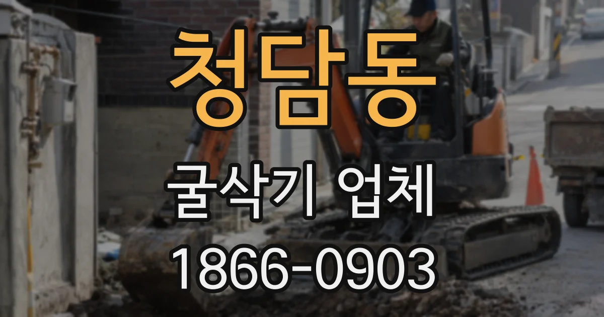 청담동 굴삭기 업체