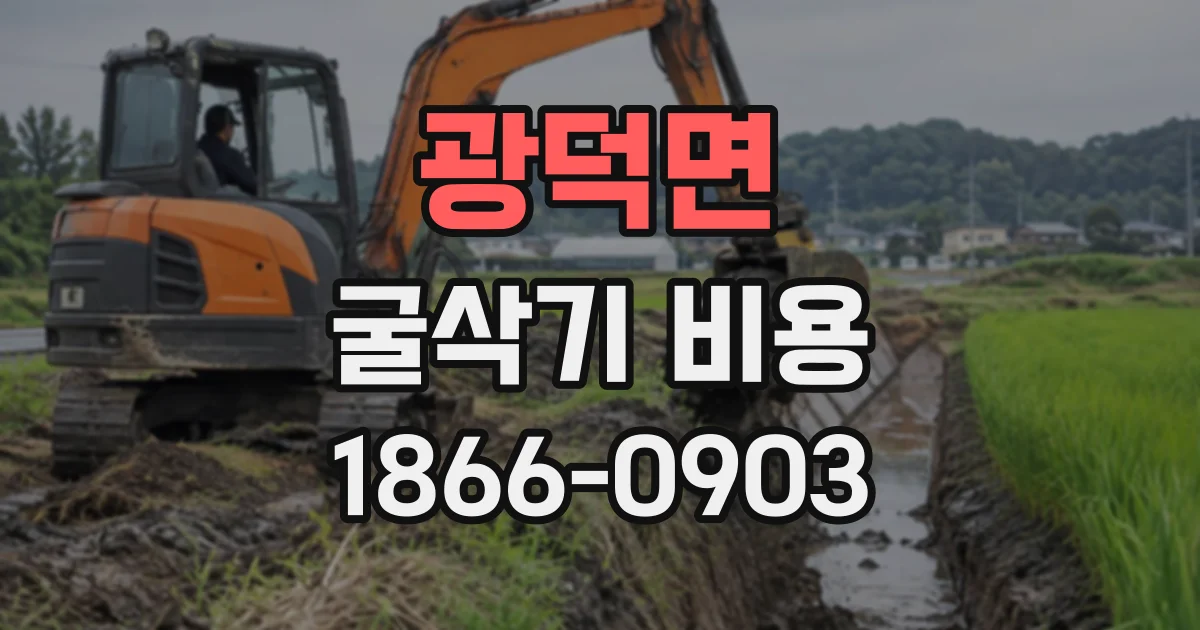 광덕면 굴삭기비용