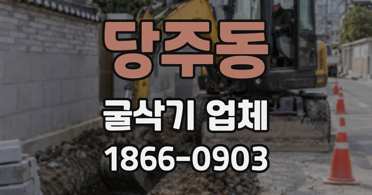 당주동 굴삭기 업체