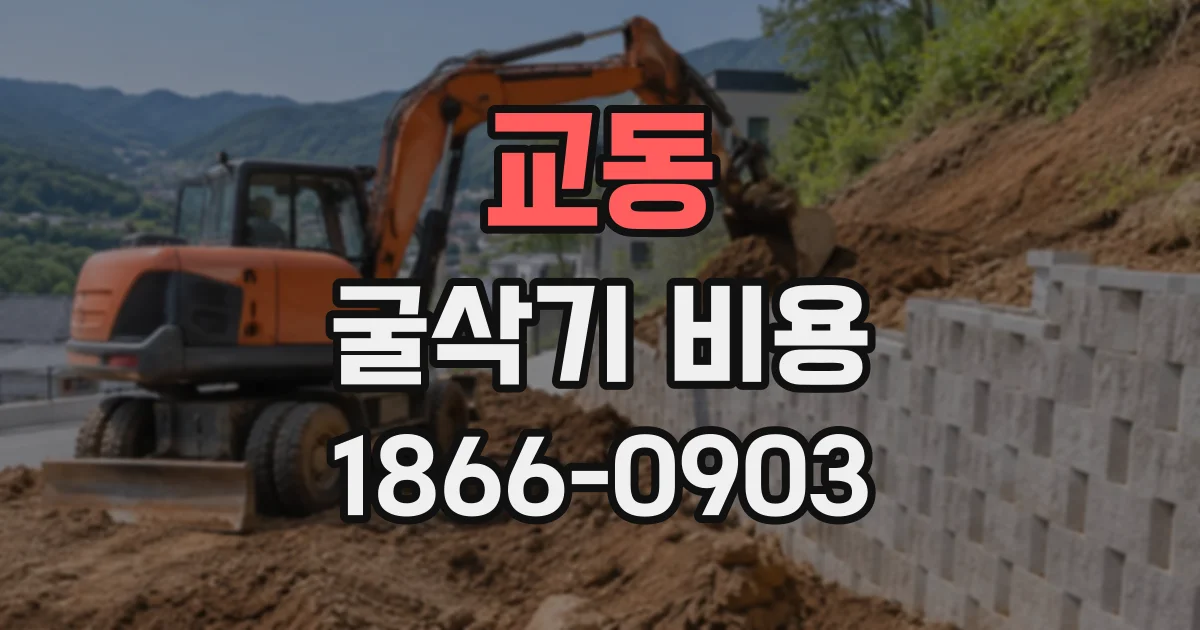 교동 굴삭기비용