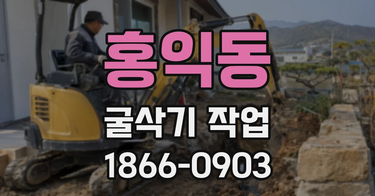 홍익동 굴삭기 작업