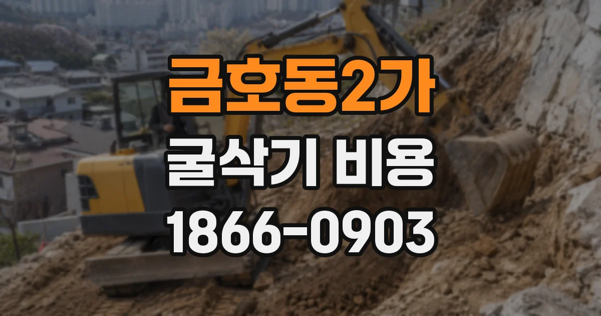 금호동2가 굴삭기 비용