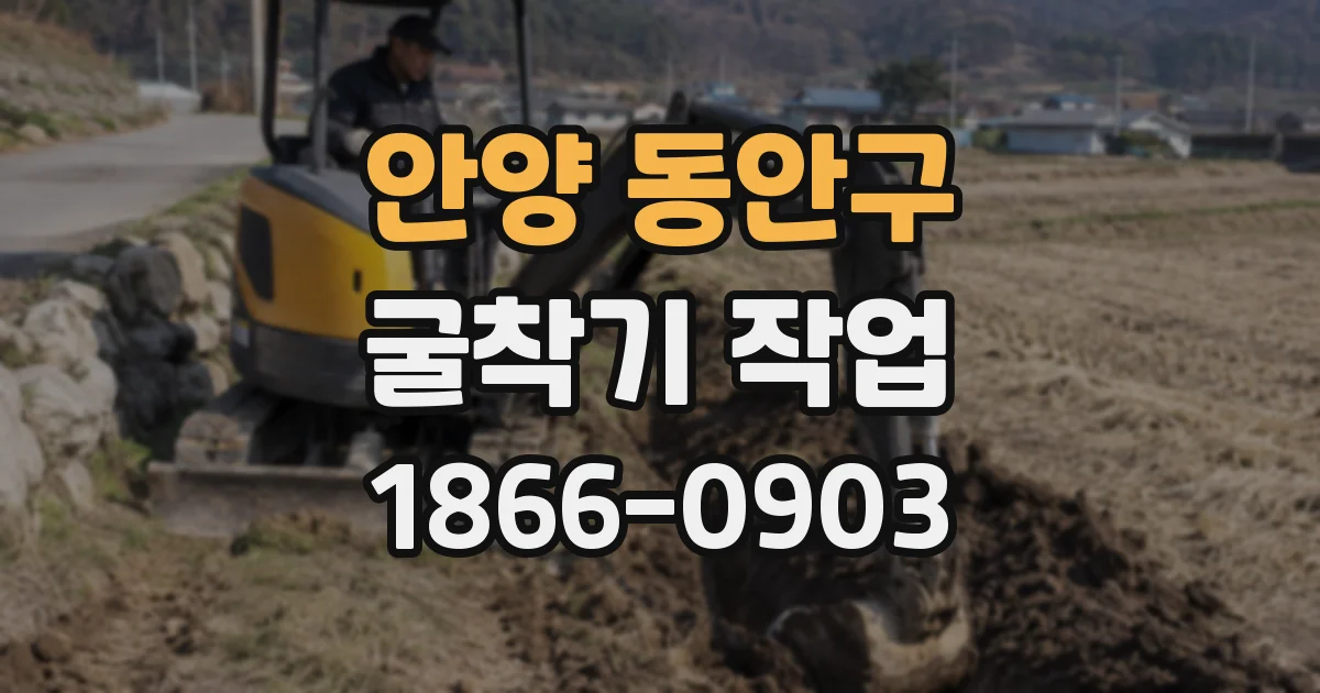 안양 동안구 굴착기 작업