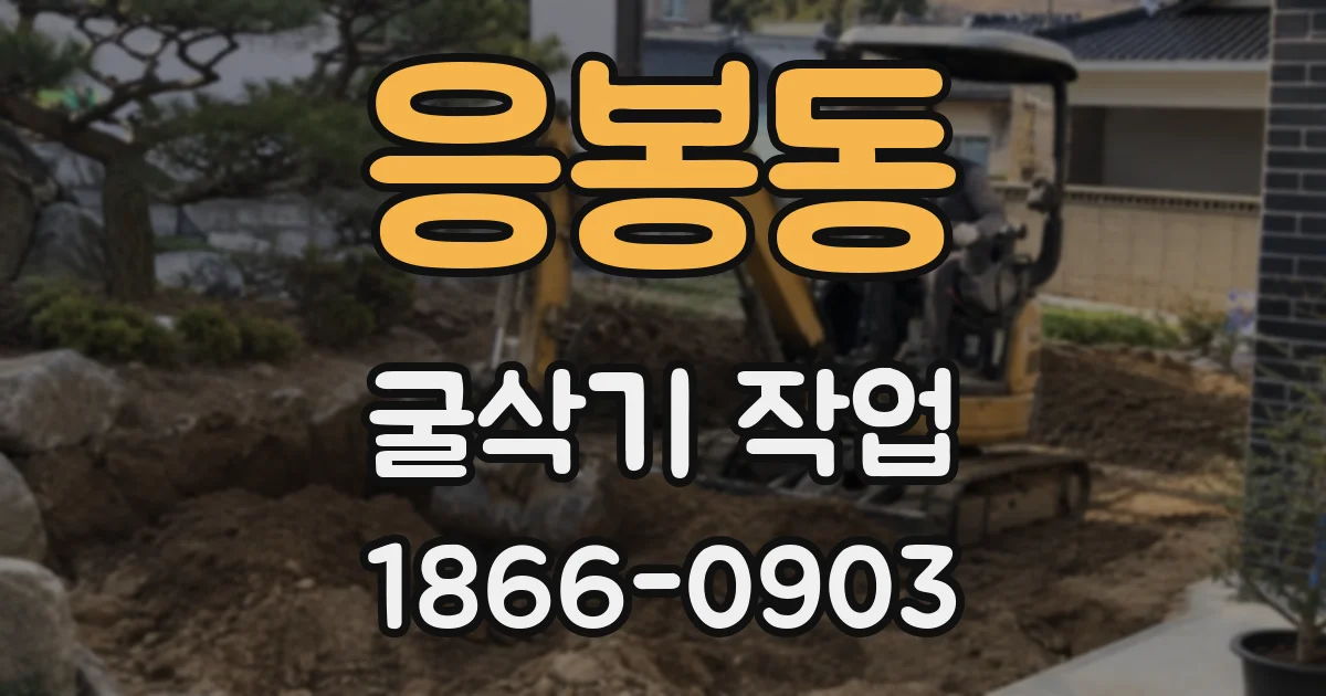 응봉동 굴삭기 작업