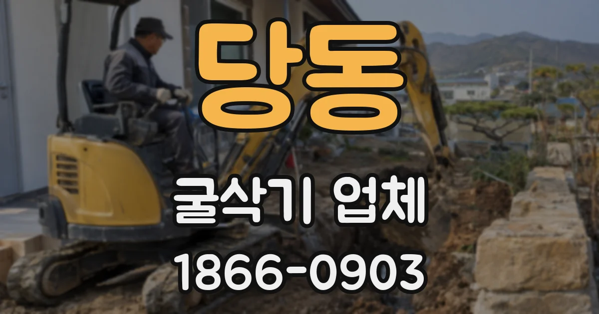 당동 굴삭기 업체