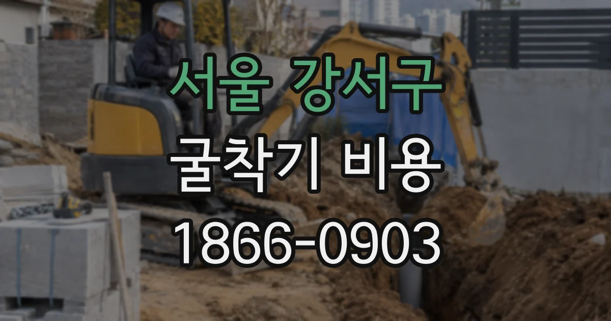 서울 강서구 굴착기 비용