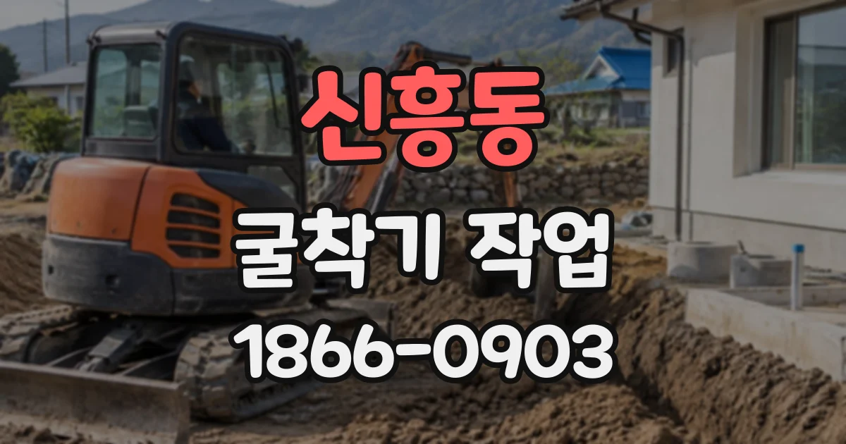 신흥동 굴착기작업