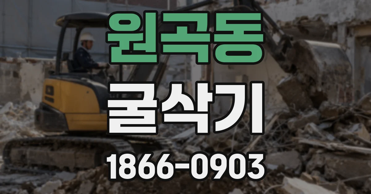 원곡동 굴삭기