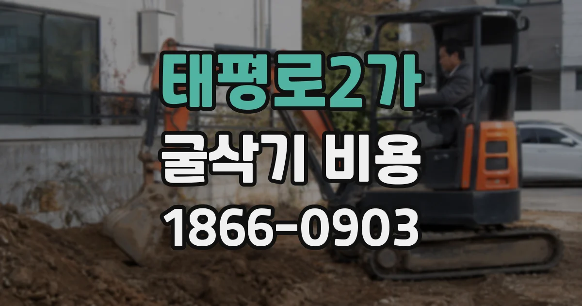 태평로2가 굴삭기 비용