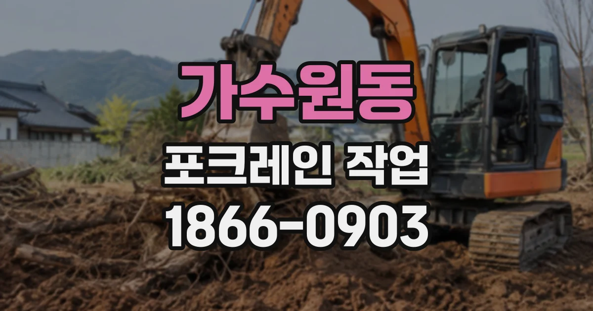 가수원동 포크레인작업
