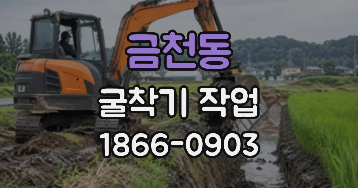 금천동 굴착기작업