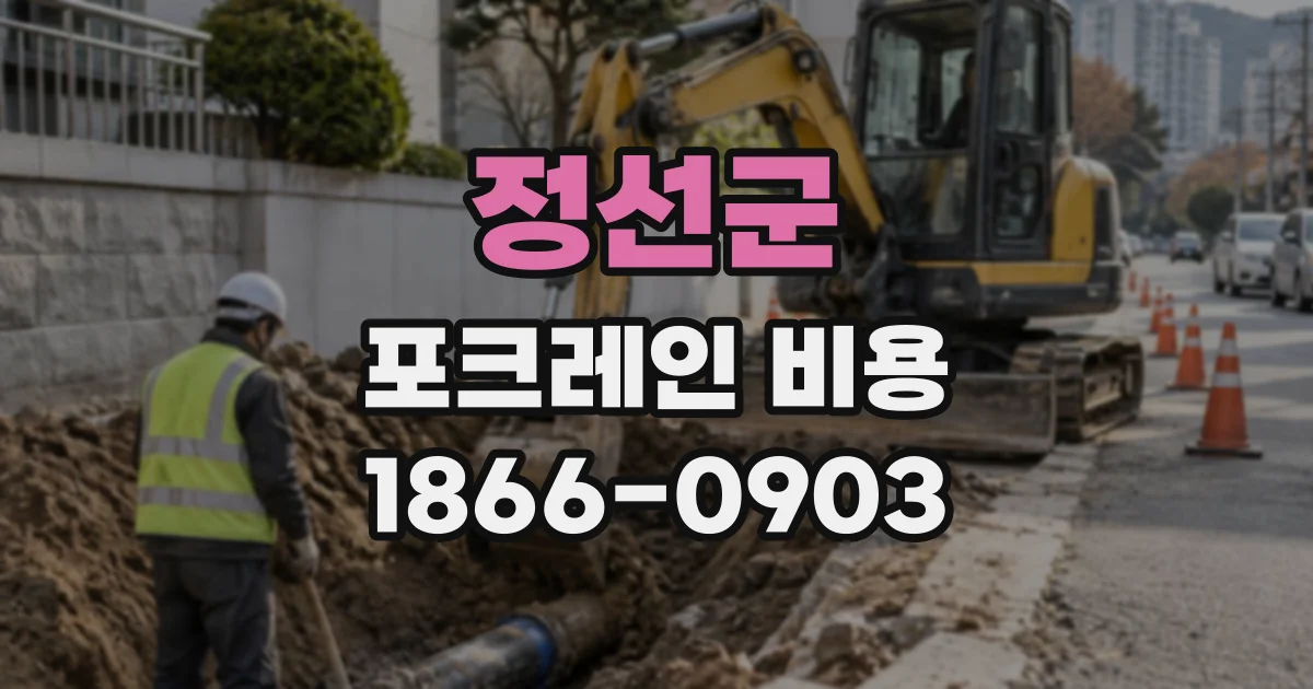 정선군 포크레인비용