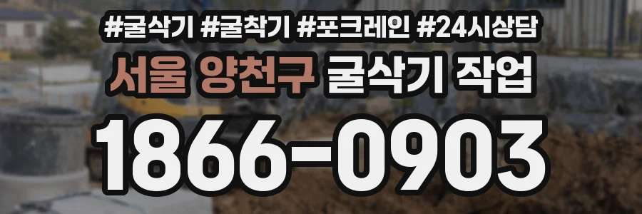 서울 양천구 굴삭기 작업