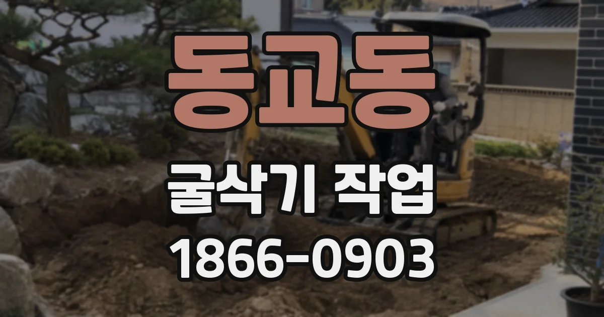 동교동 굴삭기 작업