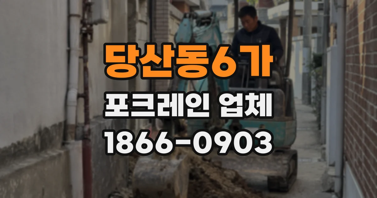 당산동6가 포크레인 업체